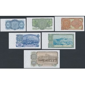 Československo, 3 - 100 korún 1953 (6ks)