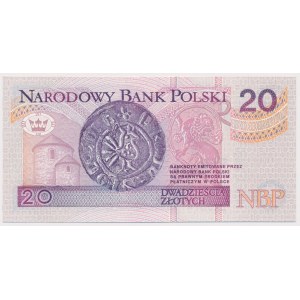 20 zlotých 1994 - náhradná séria - ZA - číslo s 2 nulami