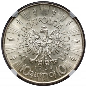 Piłsudski 10 złotych 1938 - piękne