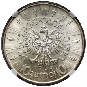 Piłsudski 10 Zloty 1938 - schön