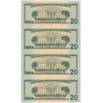 USA, 20 Dollars 2006 - Uncut Strip of 4