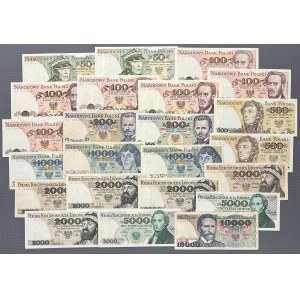 PRL, zestaw banknotów (23szt)