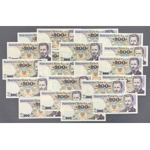 200 złotych 1986 - MIX serii (20szt)