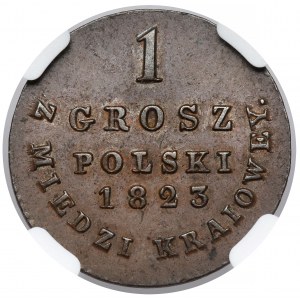 1 grosz polski 1823 I.B. z MIEDZI KRAIOWEY