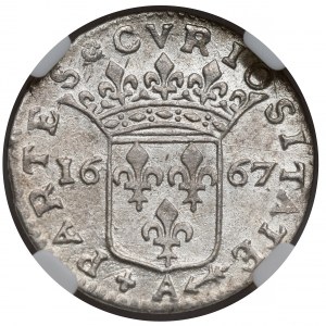 Monaco, Louis I. Grimaldi, 1/12 ecu 1667