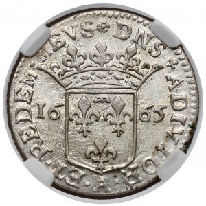 Francúzsko, Dombes, Anna Maria, 1/12 ecu 1665