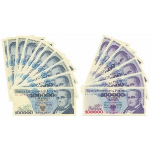 100.000 PLN 1990 - BA und 100.000 PLN 1993 - AE (16pc)