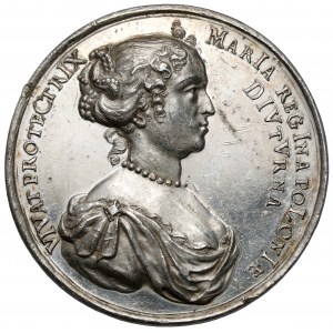 John III Sobieski, Medal 1686 - Royal Couple - BEAUTIFUL STATE - ex Potocki