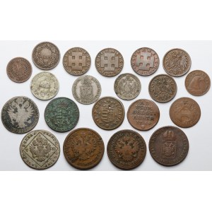 Rakousko, Německo a Maďarsko, sada mincí MIX (20 kusů)