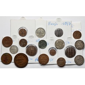 Rusko a Nemecko, sada mincí 19.-20. storočie (18ks)