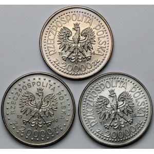 20.000 złotych 1994 zestaw (3szt)