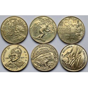 2 złote 1997-1998 zestaw (6szt)