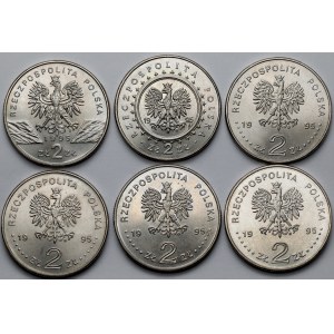 2 złote 1995 zestaw (6szt)