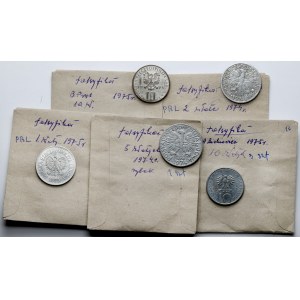 Padělky dobových mincí PRL (5ks)