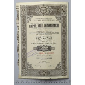 LILPOP, RAU &amp; LOEWENSTEIN, 5x 100 zł 1937