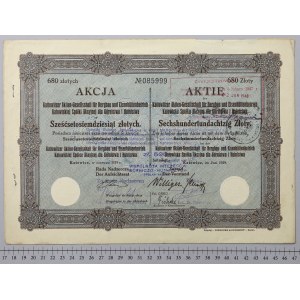 Katowicka Sp. Akc. pro hornictví a hutnictví, 680 zl 1929