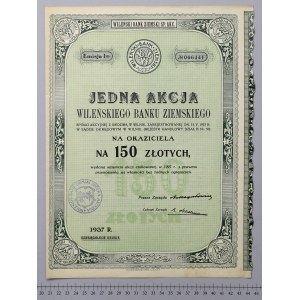 Vilniuská pozemková banka, Em.1, 150 zl 1937