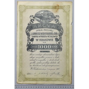 J. Gorecki, W. Kucharski i Ska Fabryka Wyrobów Metalowych, Em.1, 1 000 mkp 1919
