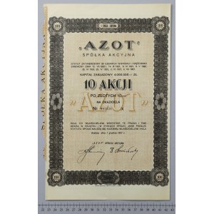 AZOT Sp. Akc., Em.1, 10x 10 zl 1927