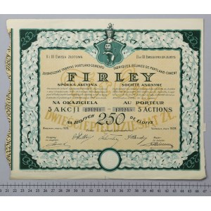Lubelska Fabryka Portland Cementu FIRLEY, Em.2-3, 5x 50 zł 1928