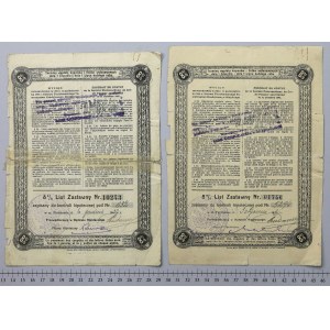 Piotrków, TKM, Pfandbriefe 1.000 und 3.000 Zloty 1927 (2 Stk.)