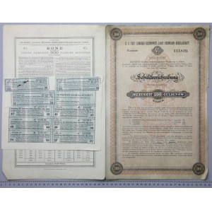 Železnice Lvov-Czeniowce-Jassy, dluhopis 300 guldenů 1884