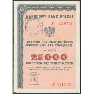 NBP, Lokacyjny Bon Oszczędnościowy 25.000 zł