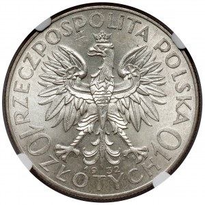 Kopf einer Frau 10 Zloty 1932 zn, Warschau - SCHÖN