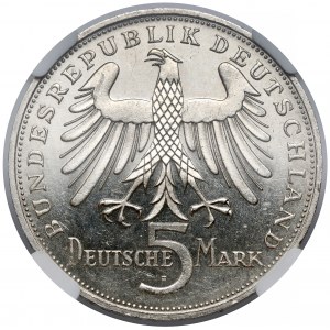 Německo, SRN, 5 marek 1955-F, Schiller