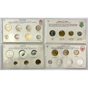 Bulharsko, Francie, Turecko, Jugoslávie, Sady mincí (25ks)
