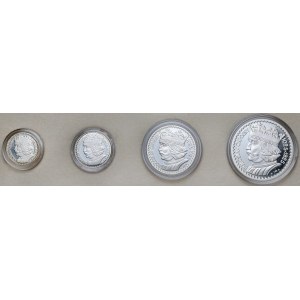 CHROBRY srebrne repliki 10 - 100 zł 1925 (4szt)