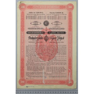 Haličská dráha Karla Ludvíka, LONDÝNSKÝ REKORD (dluhopis) za 300 zl. 1890