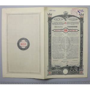 Lvov, oheň. Království haličské a lodomerské..., dluhopis za 200 kr 1893