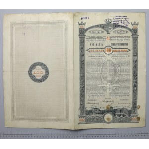 Lwów, Poż. Królestwa Galicyi i Lodomeryi..., Obligacja na 100 kr 1893