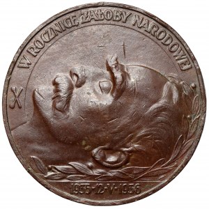 Medal, Józef Piłsudski - rocznica śmierci 1936 r.