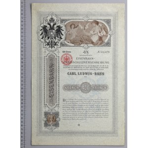 Železnica Karla Ludwiga Galicijského, dlhopis na 400 kr 1902