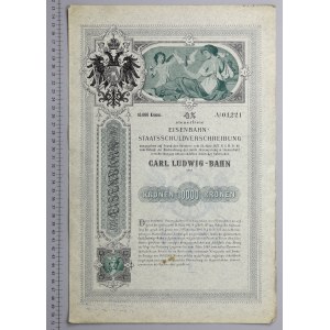 Galicijská dráha Karla Ludvíka, dluhopis na 10 000 kr 1902