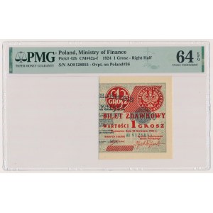 1 cent 1924 - AO - pravá polovica