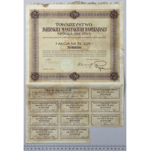 Tow. Zgierskiej Manufaktury Bawełnianej, 225 zł 1938