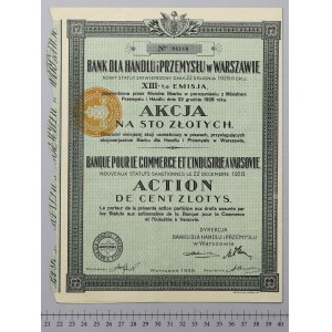 Bank dla Handlu i Przemysłu, Em.13, 100 zł 1928