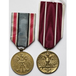 II RP a PSZnZ, Medaile, Pamětní medaile za válku 1918-1921 a Medaile armády za válku 1939-1945- POLSKO SWEMU OBROÑCY