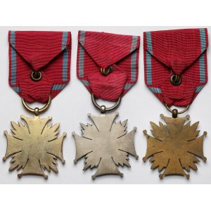 PRL i II RP, Krzyże Zasługi z monogramem RP - w tym Brązowy-Gontarczyk - zestaw (3szt)