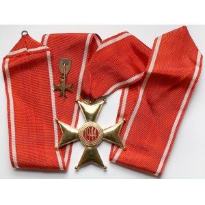 PRL, Order Odrodzenia Polski kl.II (?) + miniatura - zestaw (2szt)
