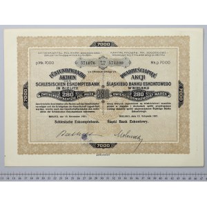 Śląski Bank Eskontowy, Em.7, 25x 280 mkp 1921