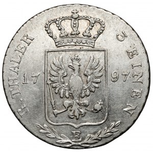 Prussia, Friedrich Wilhelm III, 1/3 thaler 1797-E