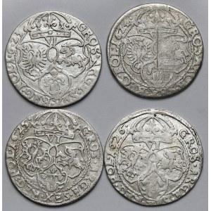 Zikmund III Vasa, šest balíčků Krakov 1623-1626 - sada (4ks)