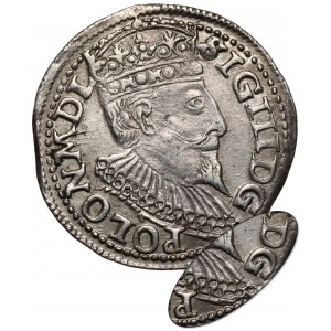 Zygmunt III Waza, Trojak Olkusz 1596 - błąd - brak R[EX]
