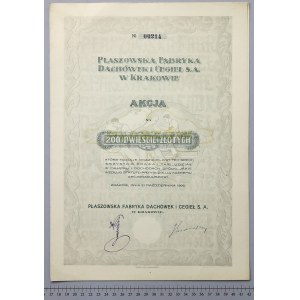 Płaszowska Fabryka Dachówek i Cegieł, 200 zł 1926