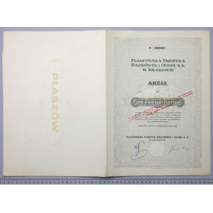 Płaszowska Fabryka Dachówek i Cegieł, 200 zł 1926 - przewalutowana