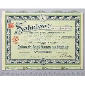 Sobniow, 100 FR 1924 - z polskim znaczkiem opłaty
